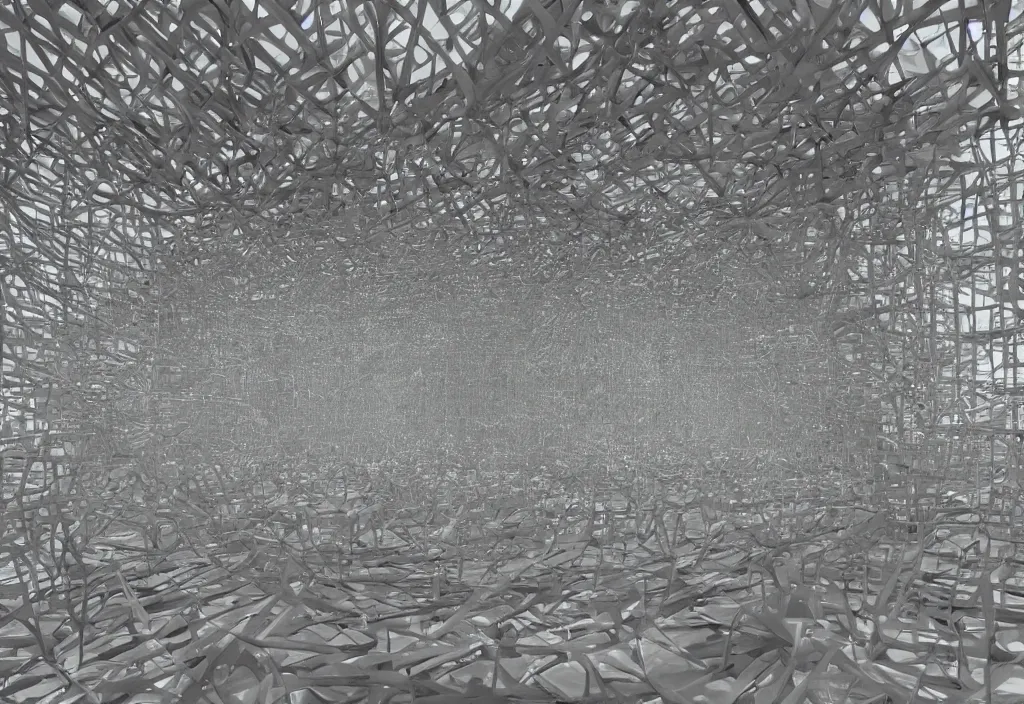 Prompt: A Stasis Chamber, Installation Art, by Ai Weiwei, V-Ray