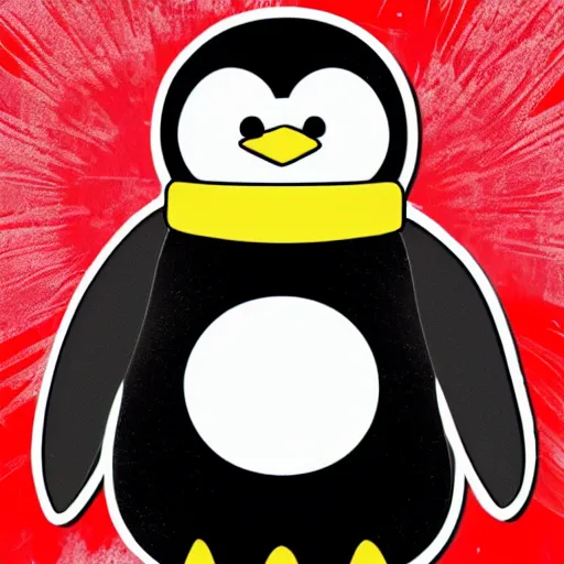 Image similar to a penguin with superpowers