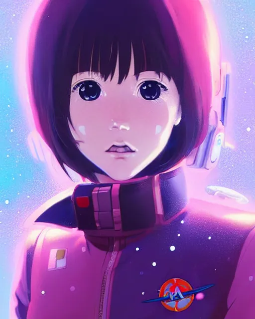 Prompt: portrait Anime space cadet girl Anna Lee Fisher anime cute-fine-face, pretty face, realistic shaded Perfect face, fine details. Anime. realistic shaded lighting by Ilya Kuvshinov Giuseppe Dangelico Pino and Michael Garmash and Rob Rey, IAMAG premiere, aaaa achievement collection, elegant freckles, knights of sidonia, neon hologram, fabulous, daily deviation, annual award winner