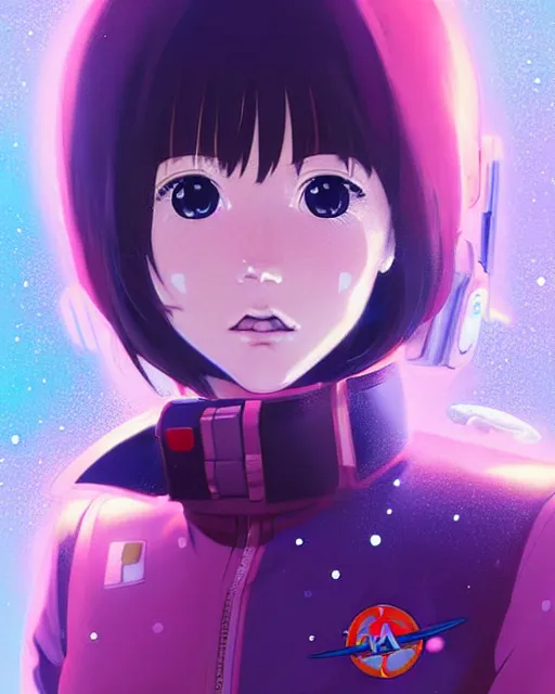 Image similar to portrait Anime space cadet girl Anna Lee Fisher anime cute-fine-face, pretty face, realistic shaded Perfect face, fine details. Anime. realistic shaded lighting by Ilya Kuvshinov Giuseppe Dangelico Pino and Michael Garmash and Rob Rey, IAMAG premiere, aaaa achievement collection, elegant freckles, knights of sidonia, neon hologram, fabulous, daily deviation, annual award winner