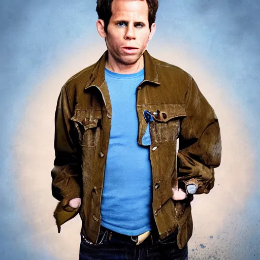 Image similar to dennis reynolds the golden god, untethered and his rage knowing no bounds