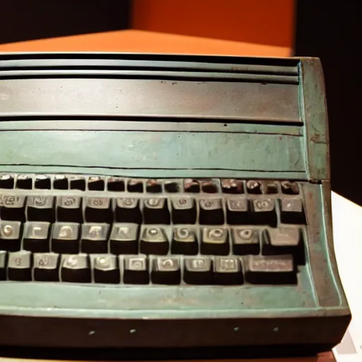 Image similar to an ancient roman desktop computer on display at a museum