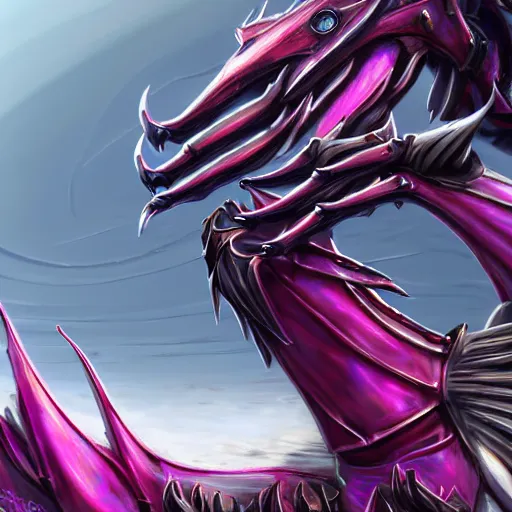 Prompt: very close up foot shot, detailed foot shot, hyperdetailed elegant beautiful stunning anthropomorphic hot mecha female dragon showing detailed sharp dragon claws close to camera, laying on beach, soft pads, sharp silver armor, fuchsia skin, feet art, warframe destiny fanart, giantess art, dragon paws, furaffinity, deviantart, octane, ekasportal