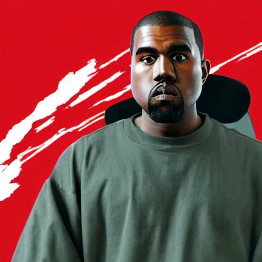 Image similar to anime still of kanye west