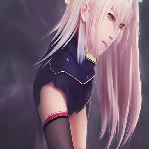 Image similar to beautiful full body image of chloe von einzbern from fate / stay night, high details, high resolution, noise filtered, artstation, 4 k, highly detailed, high quality, digital painting masterpiece, beautiful brush strokes