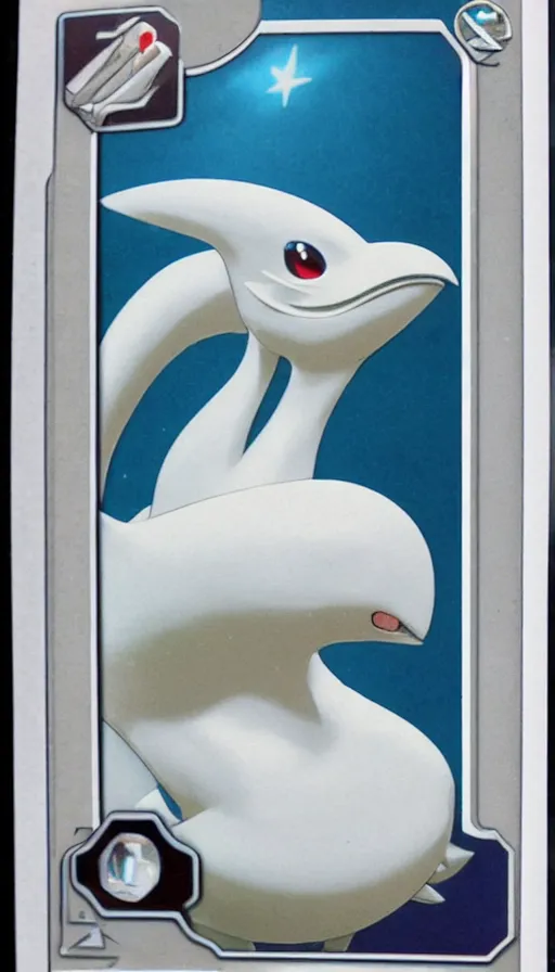 Prompt: Vintage Lugia Pokemon card scan