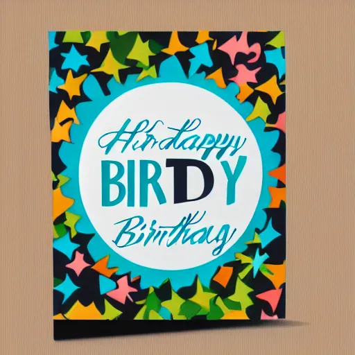 Prompt: birthday card no text