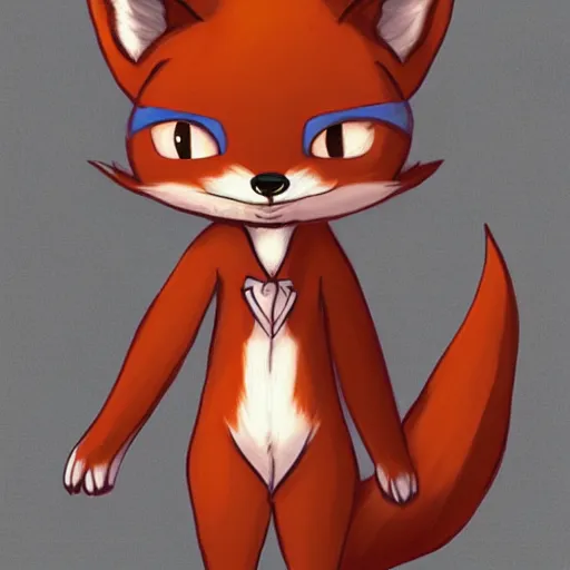 Image similar to an anthropomorphic fox, fursona!!! by kawacy, trending on artstation, full body