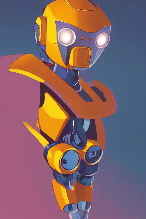 Image similar to metabots medabots medarotto medarot robot minimalist comics helmet mask neon cybereye, behance hd by jesper ejsing, by rhads, makoto shinkai and lois van baarle, ilya kuvshinov, rossdraws global illumination ray tracing hdr radiating a glowing aura