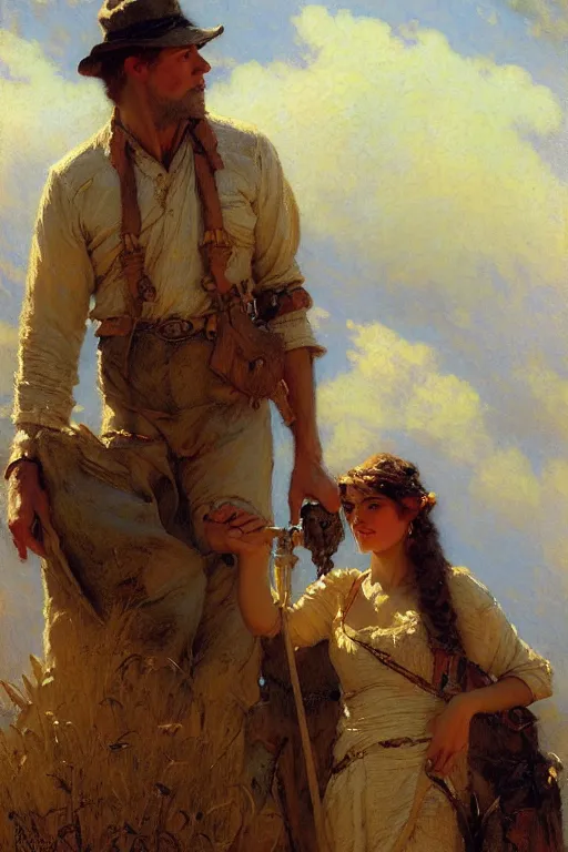 Prompt: farmers maid, highly detailed painting by gaston bussiere, craig mullins, j. c. leyendecker 8 k