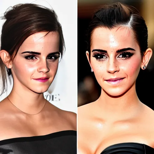 Image similar to emma watson mixed with kim kardashian