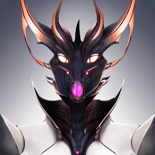 Image similar to stunning headshot of a beautiful anthropomorphic robot female dragon, with smooth and streamlined armor, standing and posing elegantly, well detailed dragon head with epic LED eyes and a beautiful organic maw with the pov looking inside, sharp and dangerous sleek design, two arms, beautiful digital art, artstation, DeviantArt, FurAffinity, professional, depth of field, close-up, hd, octane render, sunset lighting