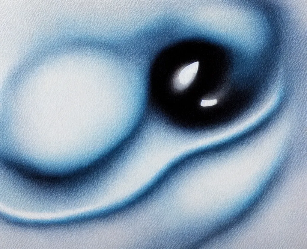 Image similar to realistic and detailed soft airbrush of a glossy water drop dripping on a white background, inspired by 8 0's airbrush illustrations, art by pater sato