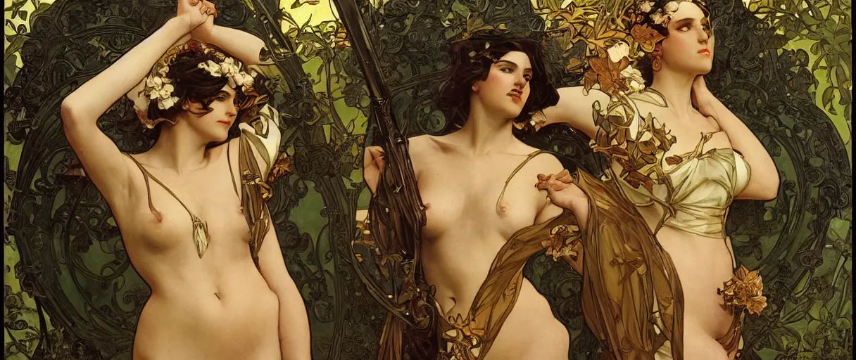 Image similar to Albedo, very detailed, digital art, concept art, studio quality, ero, art style by Edmund Bliar Leighton and J. C. Leyendecker and Alphonse Mucha