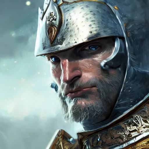 Prompt: close up portrait of emperor karl franz in renaissance armor, by cedric peyravernay and feng zhu, highly detailed, excellent composition, cinematic concept art, dramatic lighting, trending on artstation