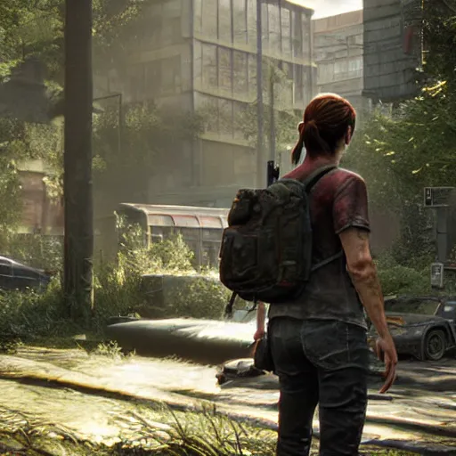 Prompt: the last of us part 2 environment, playstation 4, real-time rendering, sony