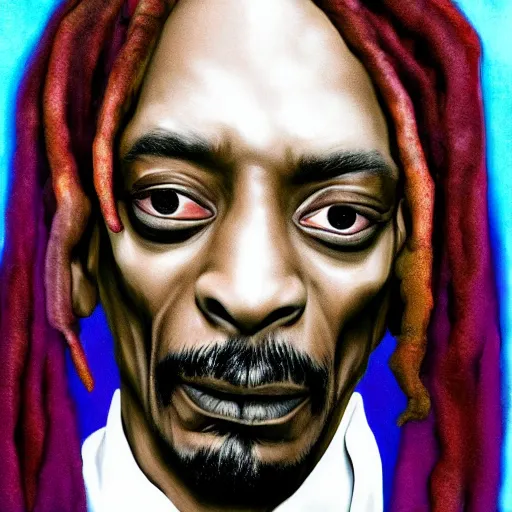 Image similar to snoop dog portrait screaming dementia creepy scary nightmare yelling horrifying, detailed, award winning,