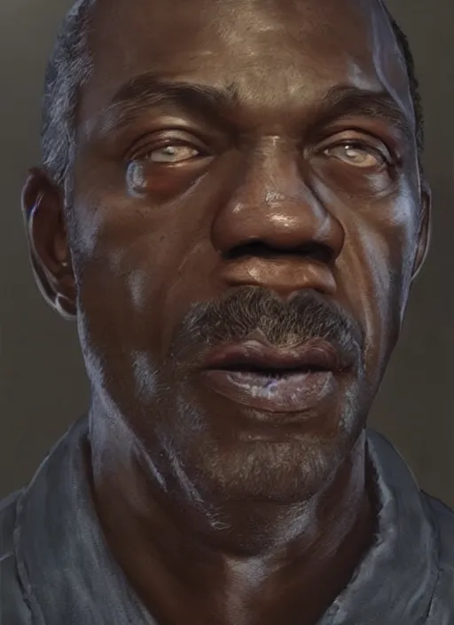 Prompt: highly detailed portrait old black man gta 5 art, unreal engine, fantasy art by greg rutkowski, global illumination, radiant light