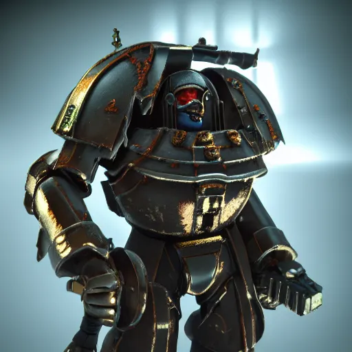 Image similar to very sad crying guardsman in a space hulk from warhammer 4 0 k darktide : : octane render, unreal engine 5, cinematic lighting : : face close up, crying eyes