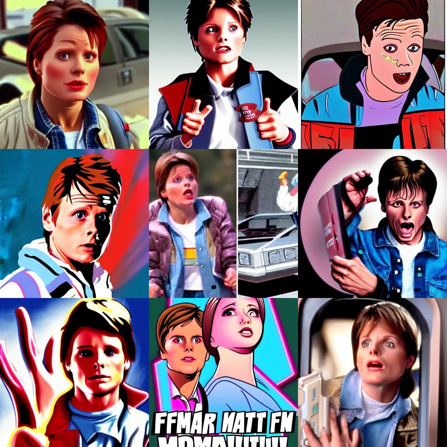 Prompt: shocked female marty mcfly