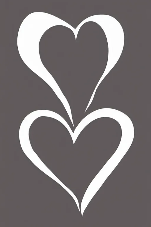 Image similar to minimalist boho style art of a heart shape, illustration, vector art