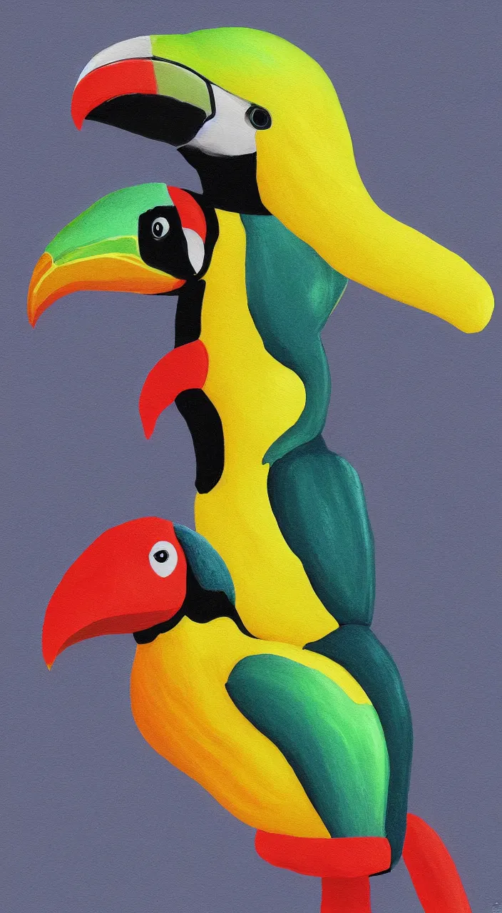 Prompt: child of toucan Sam and a horse, detailed, digital painting