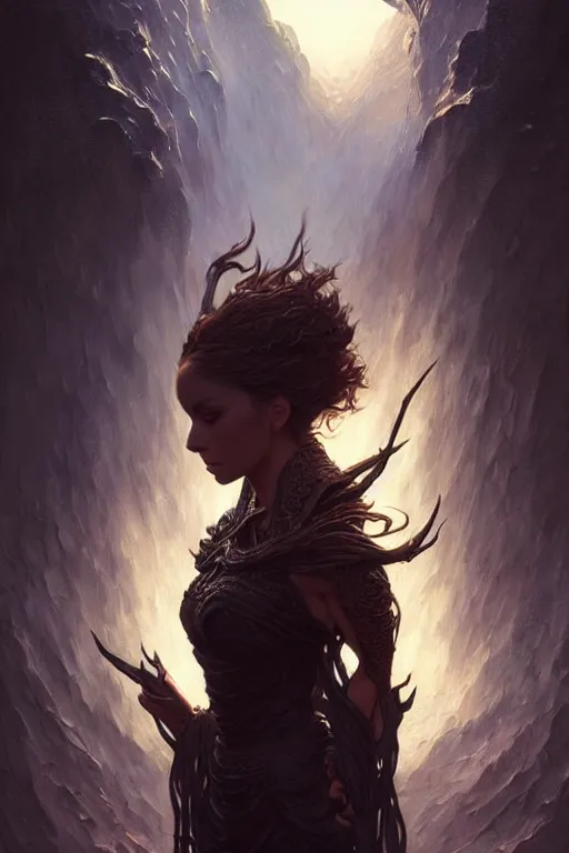 Image similar to Front portrait of mage, full body, fine art, awesome fantasy book cover on Pinterest, award winning, dark fantasy landscape, fantasy magic, intricate, elegant, sharp focus, cinematic lighting, highly detailed, digital painting, concept art, art by WLOP and Artgerm and Greg Rutkowski, masterpiece, trending on artstation, 8K