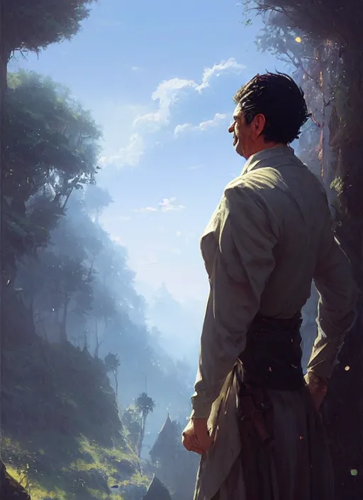 Image similar to highly detailed portrait of rowan sebastian atkinson unreal engine fantasy art by greg rutkowski loish rhads ferdinand knab makoto shinkai