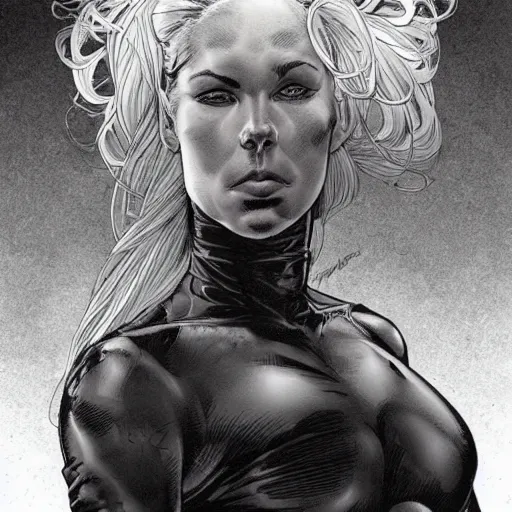 Image similar to a beautiful portrait of a woman Travis Charest style