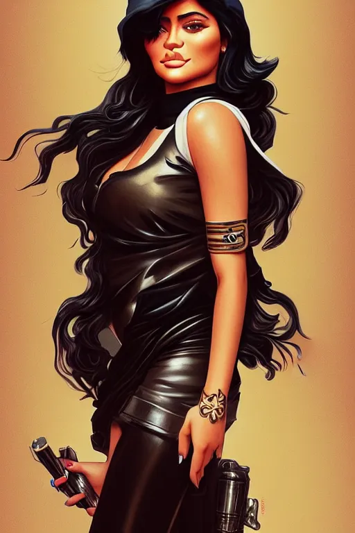 Prompt: Portrait of kylie jenner dressed as eazy e, fantasy, intricate, elegant, highly detailed, digital painting, artstation, concept art, smooth, sharp focus, illustration, art by artgerm and greg rutkowski and alphonse mucha