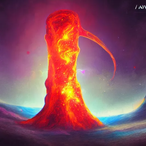 Image similar to a cosmic lava lamp, dynamic lighting, fantasy concept art, trending on art station, stunning visuals, creative, cinematic, ultra detailed