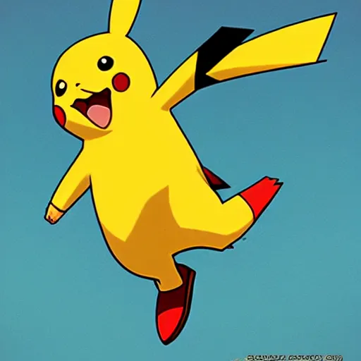 Image similar to pikachu kicking a giant ball