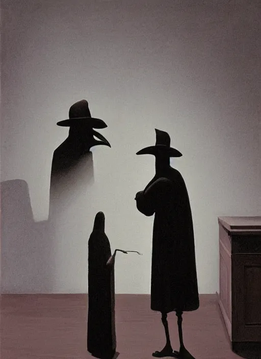 Prompt: plague doctor eating ice cream Edward Hopper and James Gilleard, Zdzislaw Beksinski highly detailed