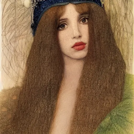 Image similar to emma roberts as a queen of feathers by rosetti and alan lee