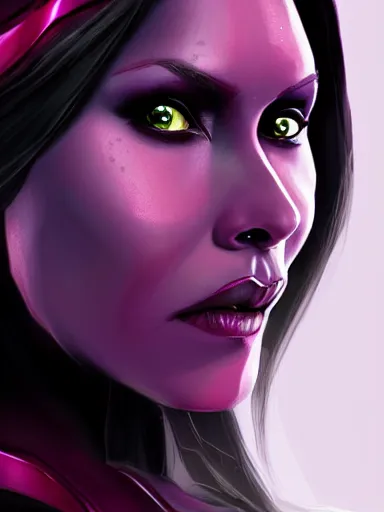 Prompt: gamora, portrait, digital painting, elegant, beautiful, highly detailed, artstation, concept art