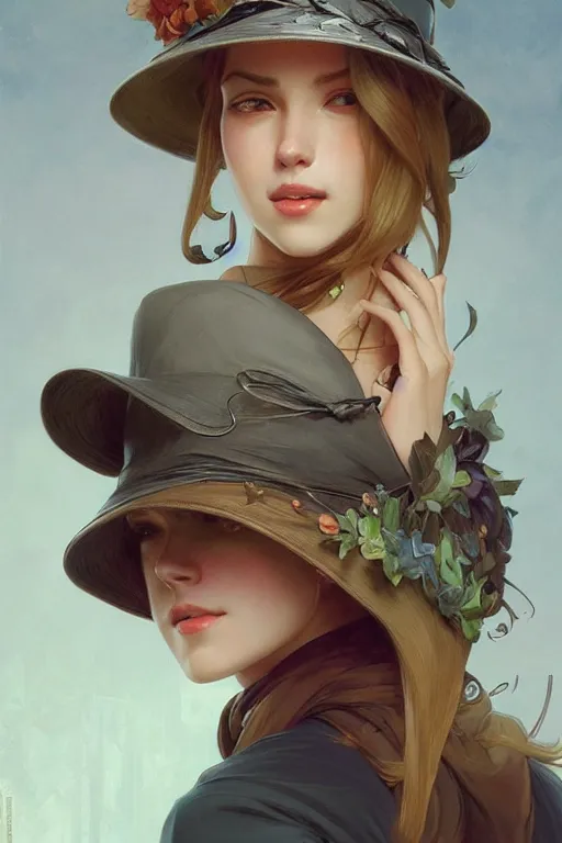 Image similar to ultra realistic illustration, birthday hat, elegant, highly detailed, digital painting, concept art, smooth, sharp focus, illustration, art by artgerm and greg rutkowski and alphonse mucha