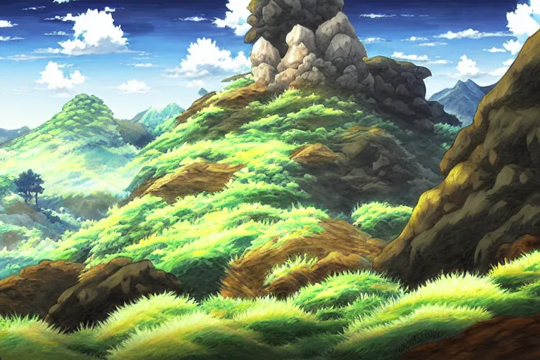 Image similar to mushoku tensei landscape art