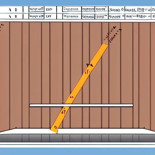 Image similar to a physics diagram of a beam supported on both ends with a load in the middle