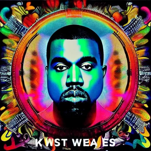 Image similar to kanye west donda album cover, beautiful, coherent, colorful