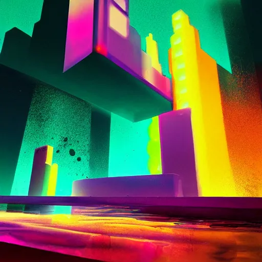 Prompt: neon, abstract, liquid, matte painting