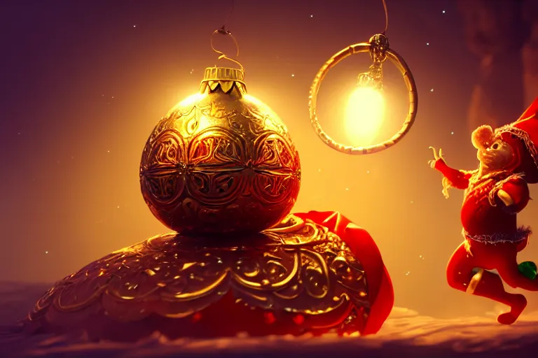 Prompt: an extremely detailed concept art of a fantasy jingle bell cracking open with magic, trending on artstation, digital art, 4 k, intricate, octane render, sharp focus