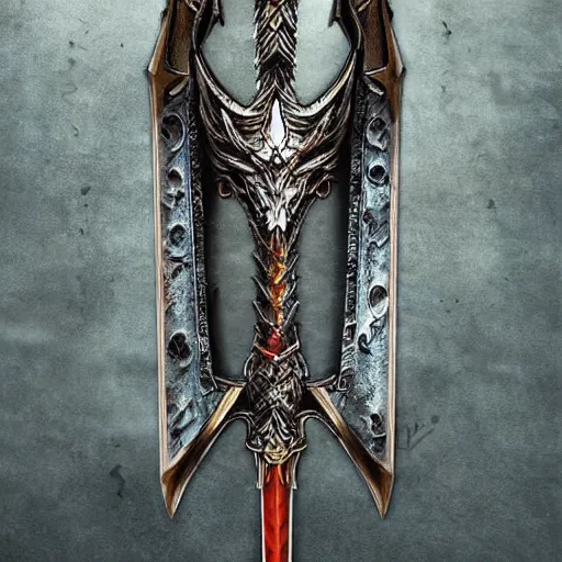 Image similar to warrior sword blade, war theme sword blade, fantasy sword of warrior, armored sword blade, fiery coloring, epic fantasy style art, fantasy epic digital art, epic fantasy weapon art