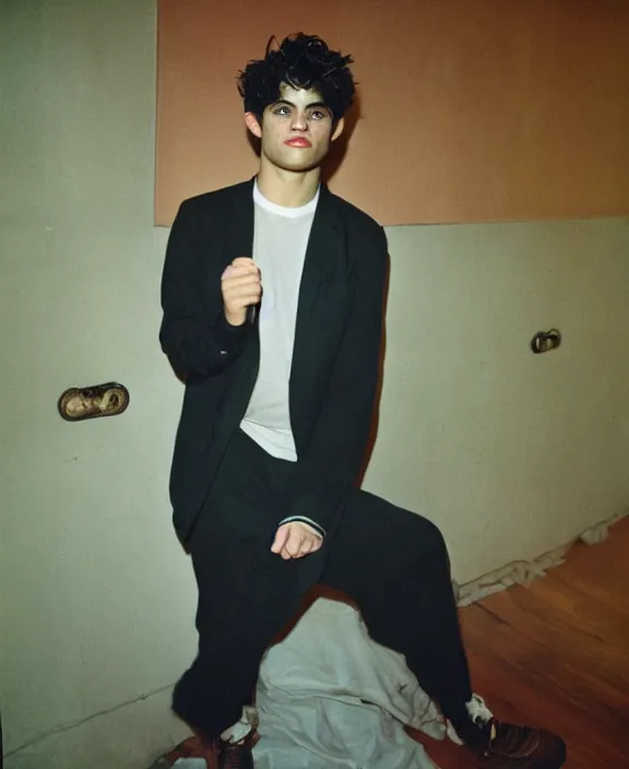 Prompt: portrait of noah centineo photographed by nan goldin