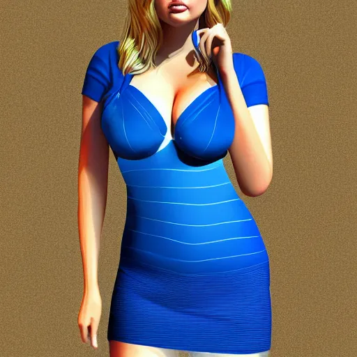 Prompt: Kate Upton as a 3D model