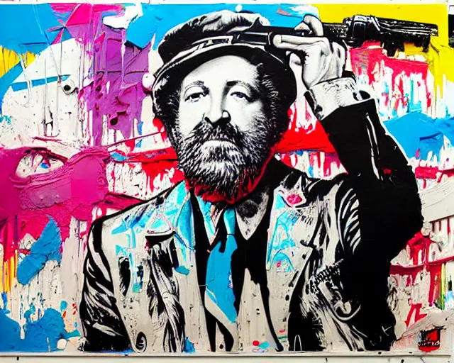 Prompt: artwork by mr brainwash