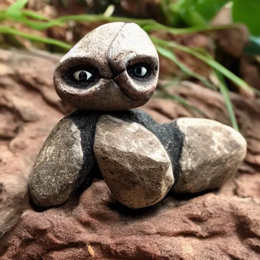 Prompt: realistic rock figurine, toy