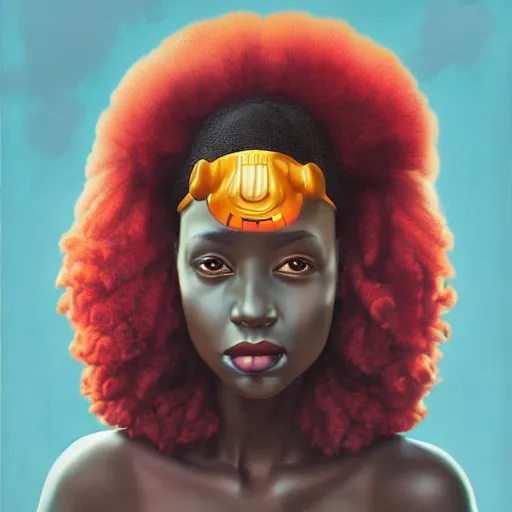 Image similar to Stockholm city portrait, black women afro, Pixar style, by Tristan Eaton Stanley Artgerm and Tom Bagshaw.