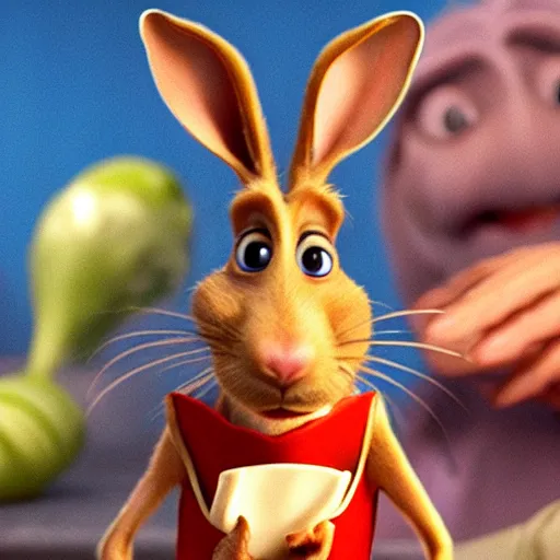 Image similar to a rabbit in the movie ratatouille