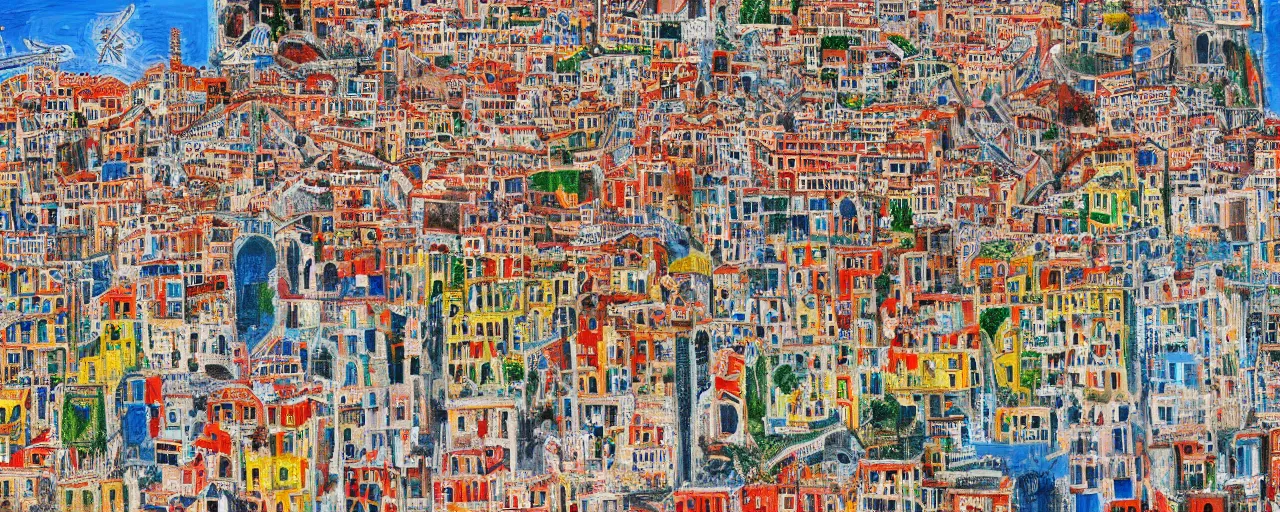 Prompt: extremely highly detailed majestic hi-res beautiful Mediterranean old town with lots of flowes by the seaside by Jean-Michel Basquiat, 8k, high textures, hyper sharp, insanely detailed and intricate, super detailed, 4k HDR high quality