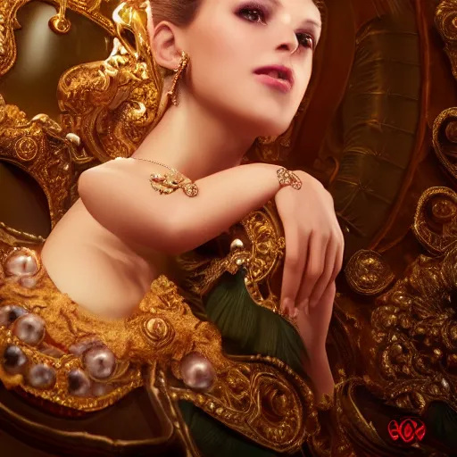 Image similar to wonderful princess of beauty with fair skin, ornate 8 k gorgeous intricate detailed, accent lighting, dramatic light, octane render